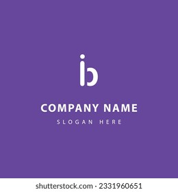 vector flat design bi letter initial logo