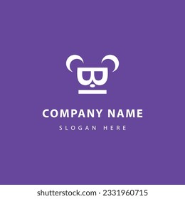 diseño plano vectorial bi letra inicial