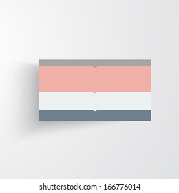 Vector flat design brochure. Business card paper