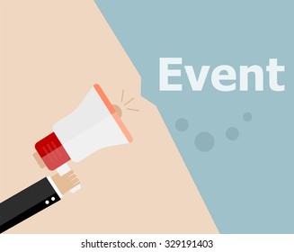 vector flat design business illustration concept. Ethics. Digital marketing business man holding megaphone for website and promotion banners. 