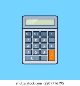 Vector Flat Design Calculator Illustration