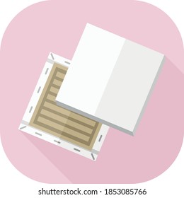 Vector Flat Design Canvas. Vector illustration