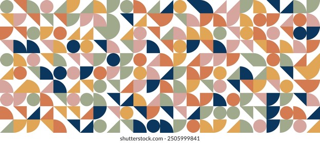 Vector flat design colorful colourful geometric mosaic banners