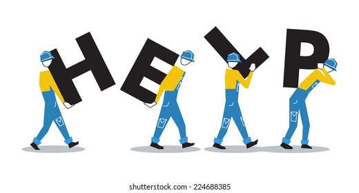 vector flat design delivery staff