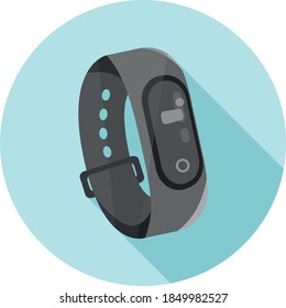 Vector flat design Fitness Bracelet. Vector illustration