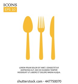 vector flat design food and restaurant icon. EPS