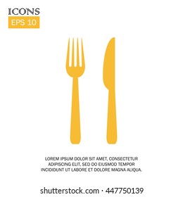 vector flat design food and restaurant icon. EPS