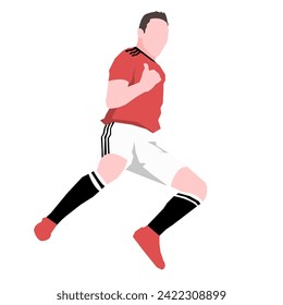 vector flat design football player