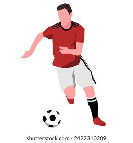 vector flat design football player