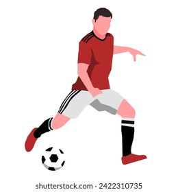 vector flat design football player