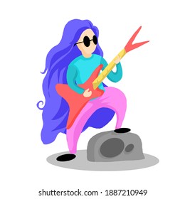 Gitarrist für Vektor-Flachdesign