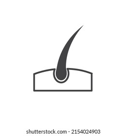 icono del cabello de diseño plano vectorial.