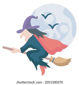 Vector flat design halloween icon