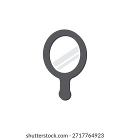 Vektor flaches Design Handspiegel Glas.