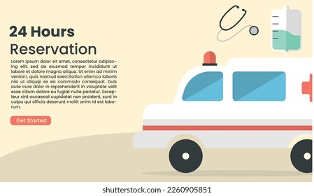 vector flat design hospital facilities web banner