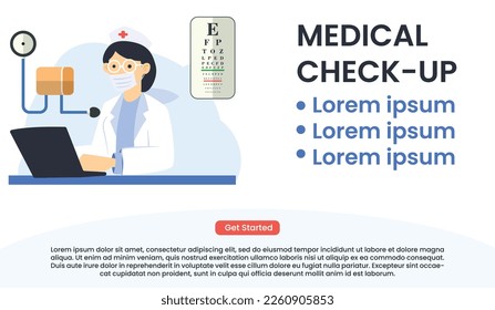 vector flat design hospital facilities web banner