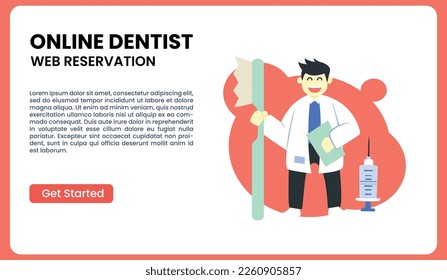 banner web de instalaciones de hospital de diseño plano vectorial