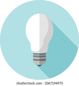 Vector flat design icon bulb. Vector illustration