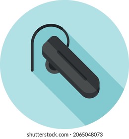 Vector flat design icon handsfree. Vector illustration