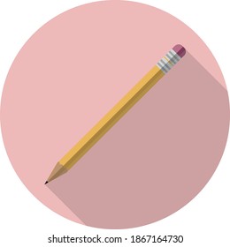Vector flat design icon Pencil. Vector illustration