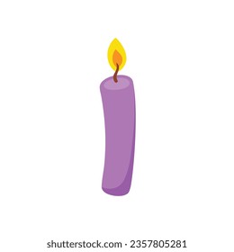 Vector flat design illustration christmas candle