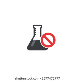 vector flat design illustration of dangerous chemical liquids, poisons, prohibited substances.