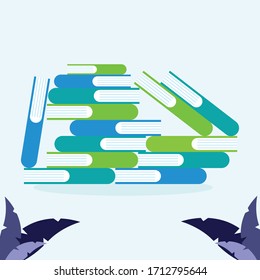 ilustración de diseño plano vectorial y diseño del concepto de educación