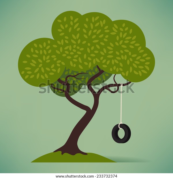 Vector Flat Design Illustration On Cartoon Stock Vector