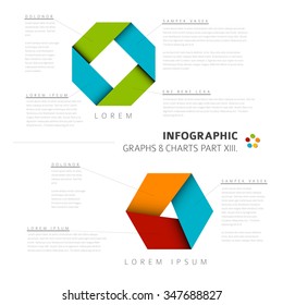 Vector flat design infographic elements (cycle diagrams) - 13. part of my infographic bundle