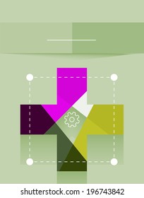 Vector flat design infographics concept - business options