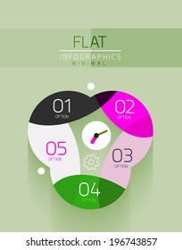 Vector flat design infographics concept - business options