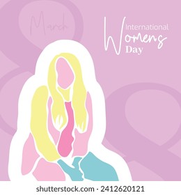 Vector flat design international womens day illustration