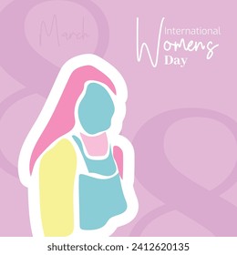 Vector flat design international womens day illustration