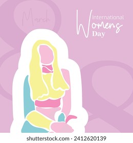 Vector flat design international womens day illustration