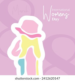 Vector flat design international womens day illustration