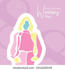 Vector flat design international womens day illustration