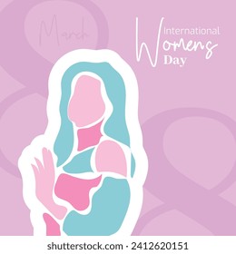 Vector flat design international womens day illustration