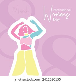 Vector flat design international womens day illustration