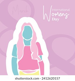 Vector flat design international womens day illustration