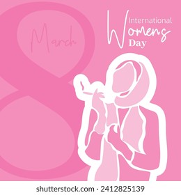 Vector flat design international womens day illustration