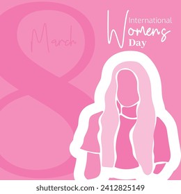 Vector flat design international womens day illustration