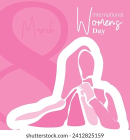 Ilustración del día internacional de la mujer con diseño plano vectorial