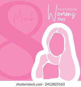 Vector flat design international womens day illustration