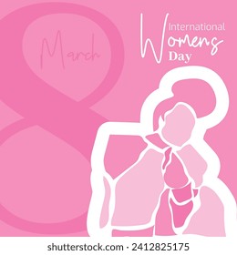 Vector flat design international womens day illustration