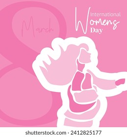 Vector flat design international womens day illustration