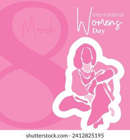 Vector flat design international womens day illustration