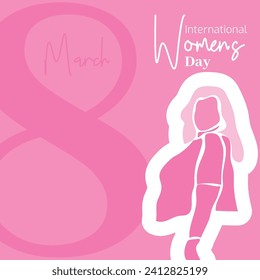 Vector flat design international womens day illustration