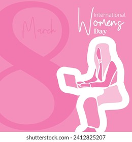 Vector flat design international womens day illustration