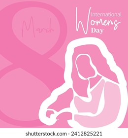 Vector flat design international womens day illustration