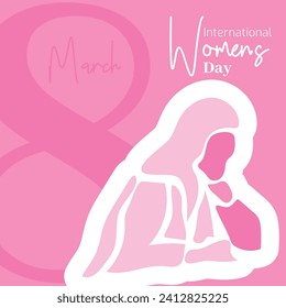 Vector flat design international womens day illustration